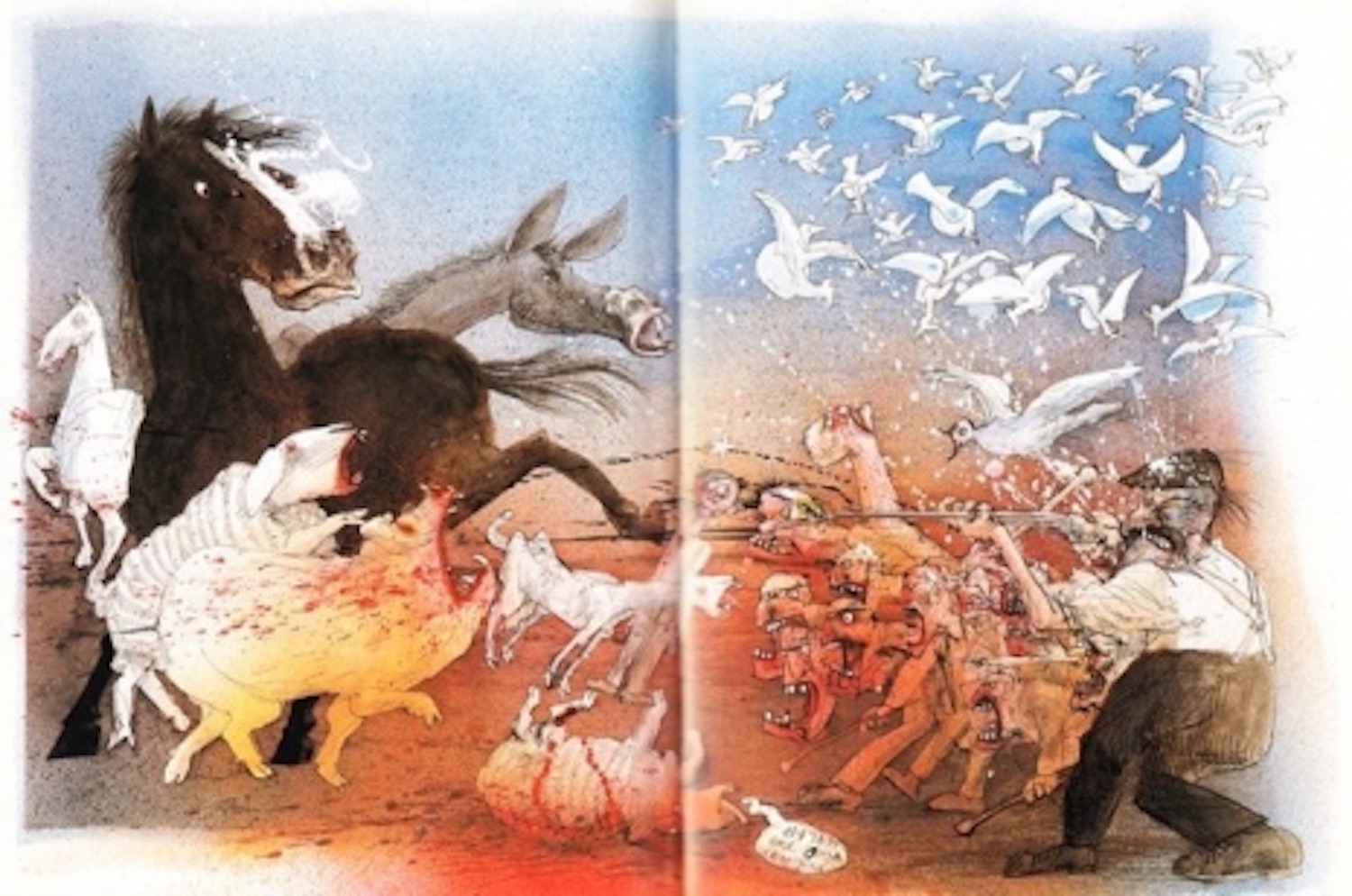 Ralph Steadman's Illustrations For George Orwell's Classic 'Animal Farm