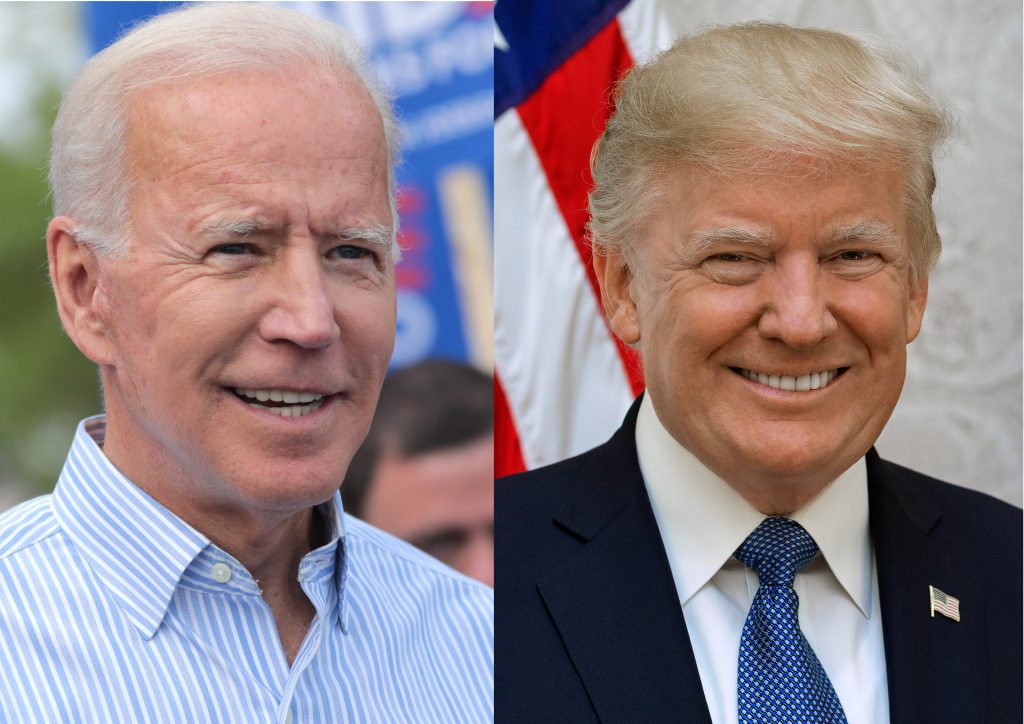 Biden and Trump photos