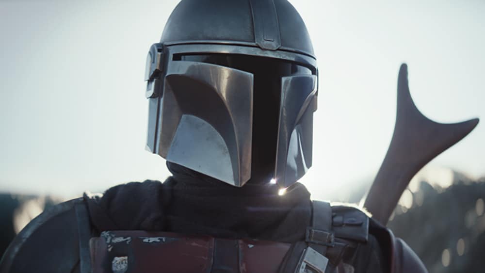 The Mandalorian – Disney, man in a warrior helmet