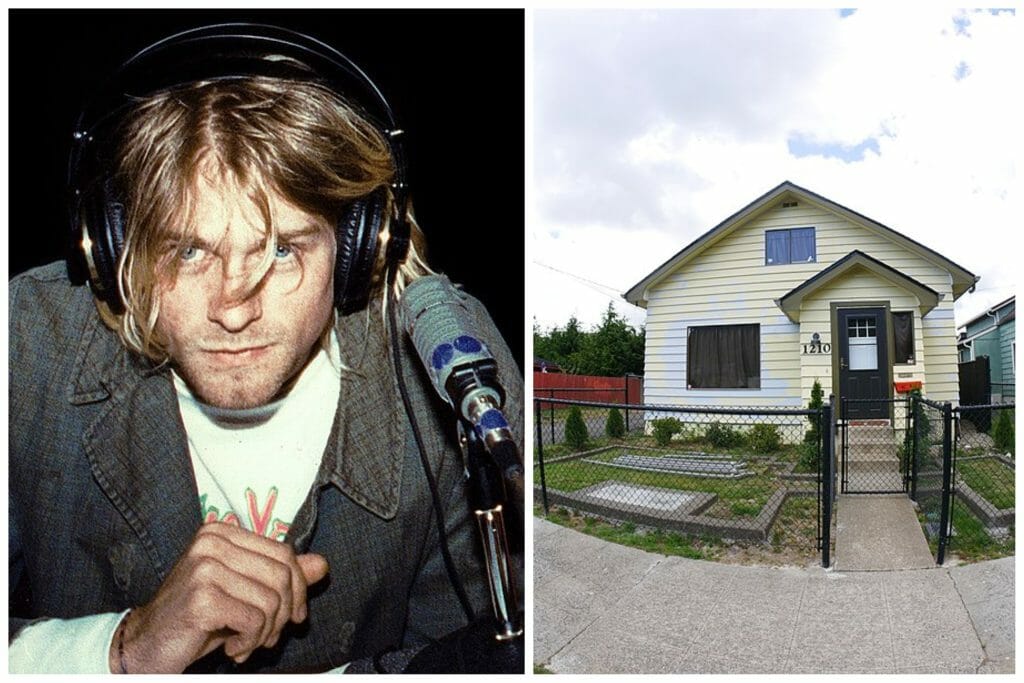 Kurt Cobain and his childhood home in Aberdeen, Washington, USA