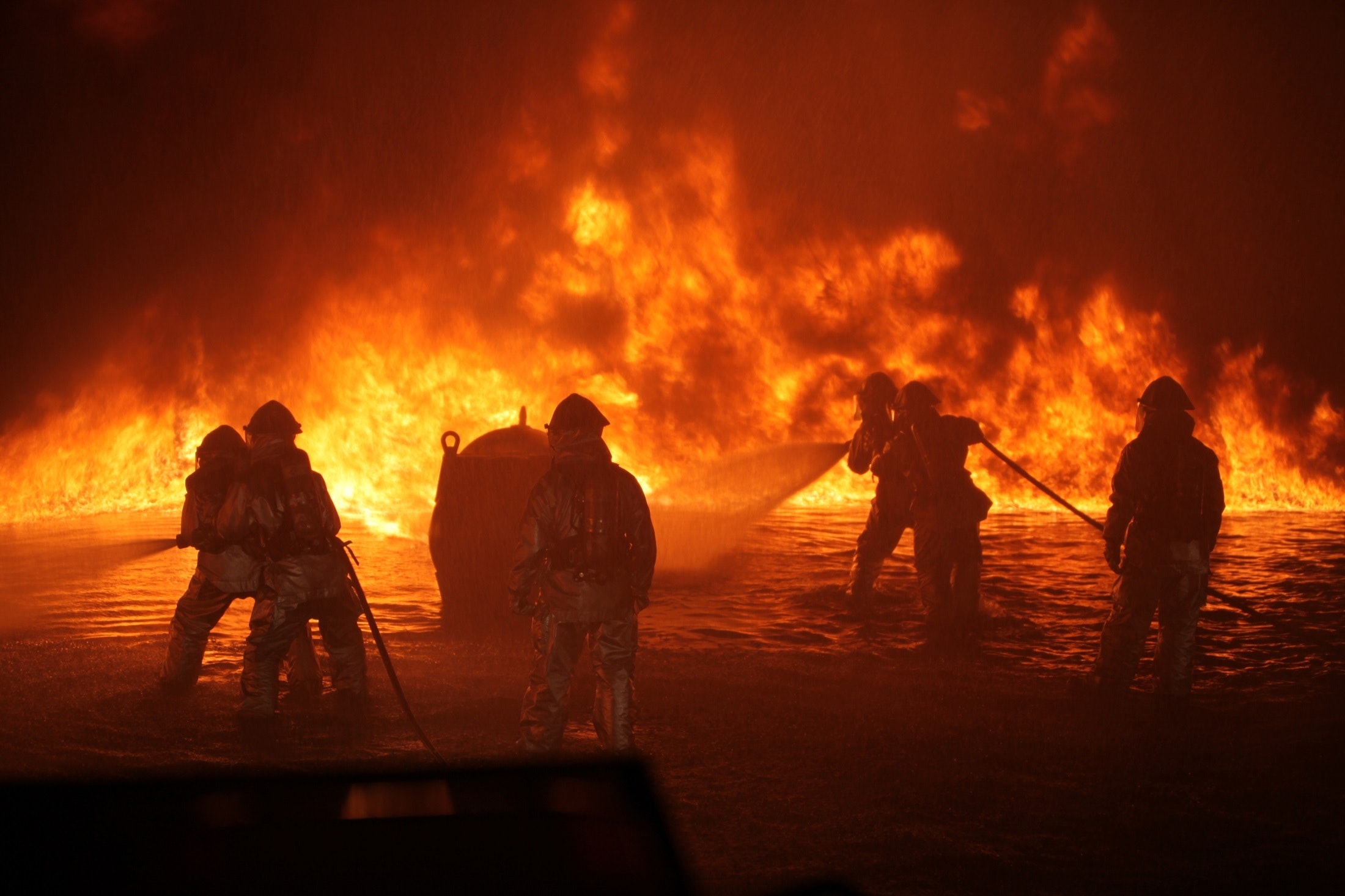 Fire Fighters tackling fire similar to the Kincade Fire in California