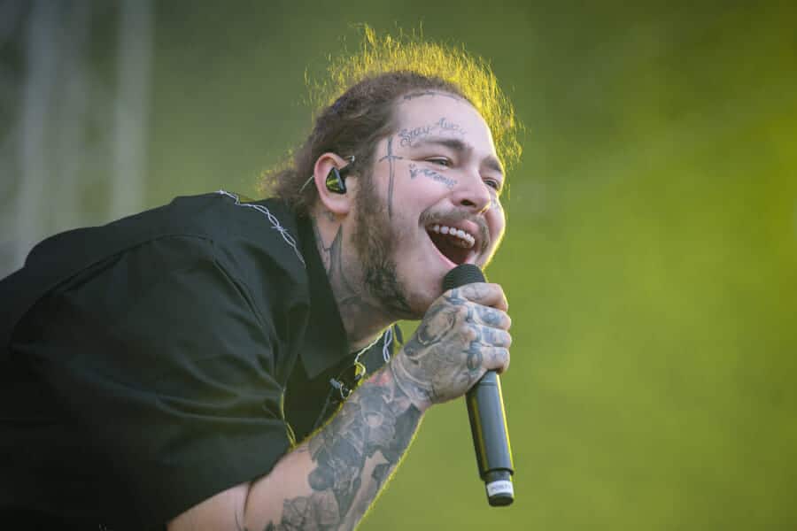 Post Malone performing