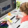 Woman planning and scheduling