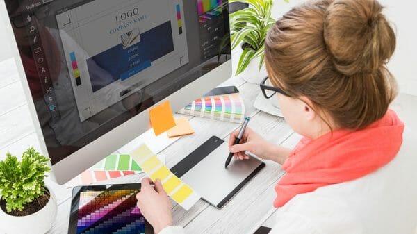 Woman planning and scheduling