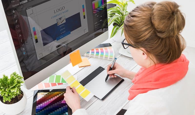 Woman planning and scheduling