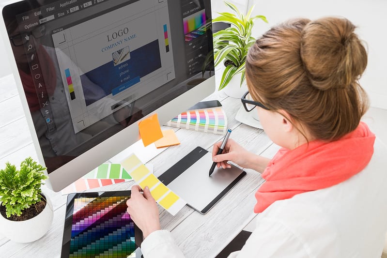 Woman planning and scheduling