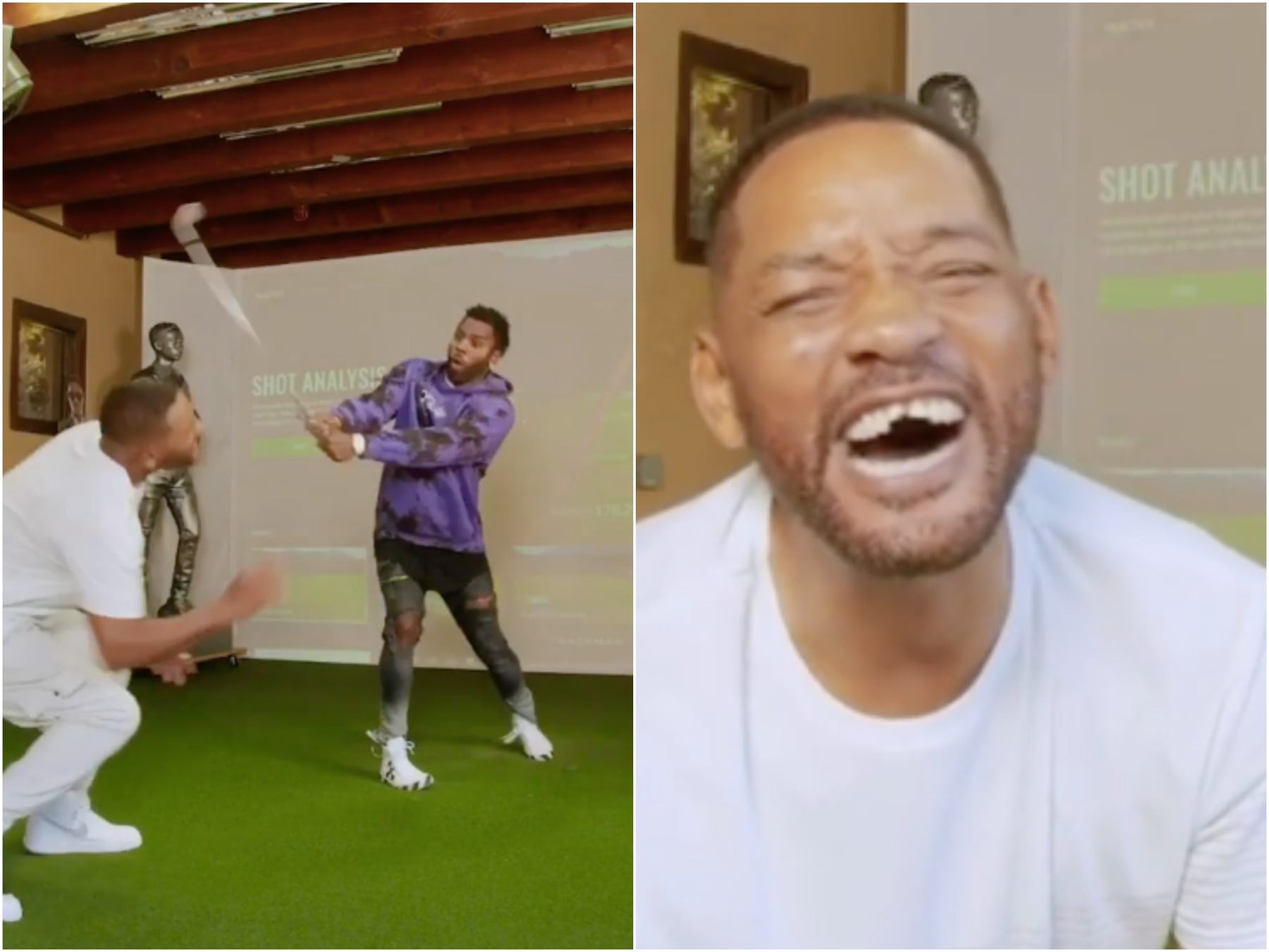 Will Smith's Teeth Get 'Knocked Out' by Jason Derulo's Golf Club