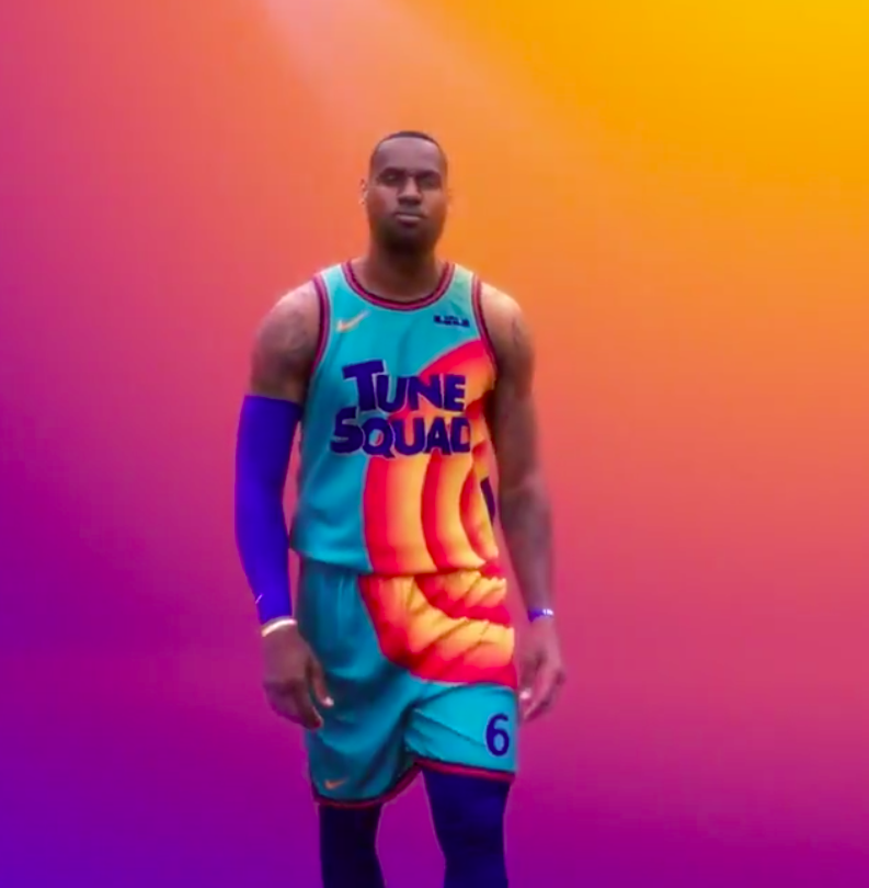 LeBron James Sports the New Tune Squad Jerseys for the Space Jam Sequel