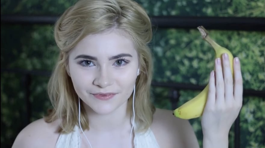 Cloveress ASMR holding banana