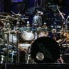 Joey Jordison seated behind his legendary drum kit