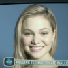 A photo of the missing teenager Kate Wallis is being shown on the television.