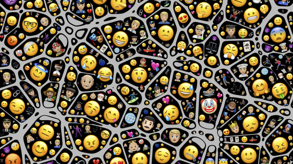 A whole range of emojis