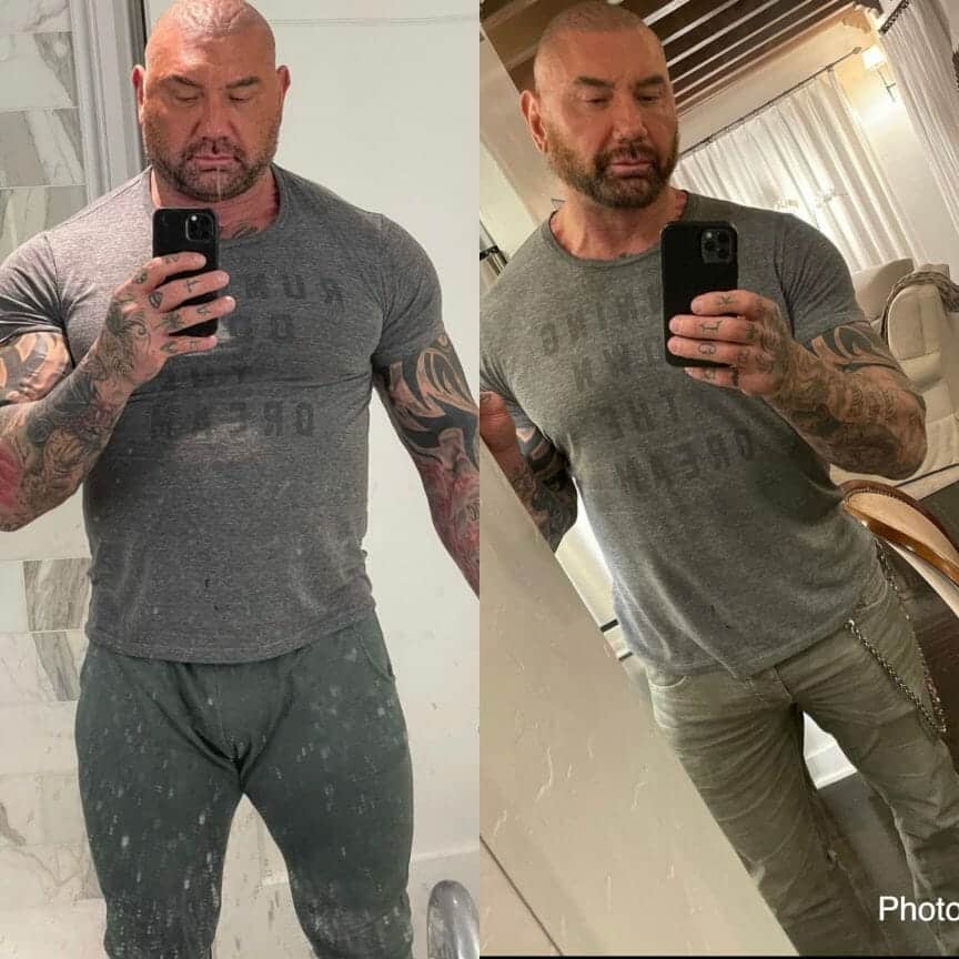 Dave Bautista Shared Photos of His Physique Through the Years