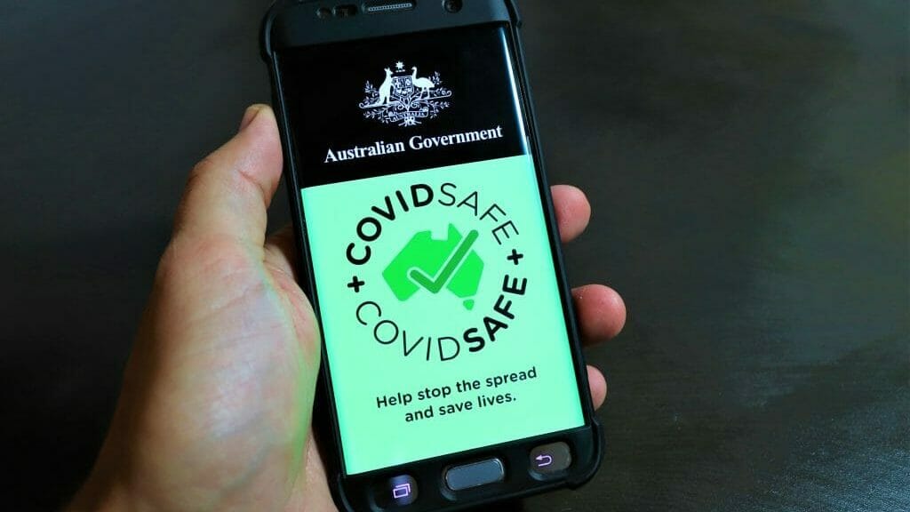 Australian Covid App on mobile phone