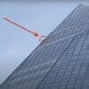 Adam Lockwood free climbing The Shard