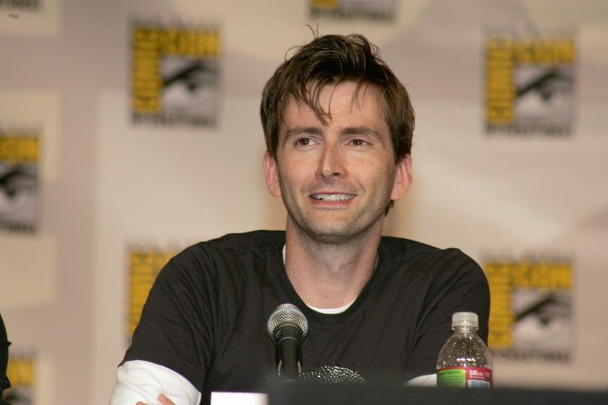 David Tennant at Comic-Con during his original run as Dr. Who.