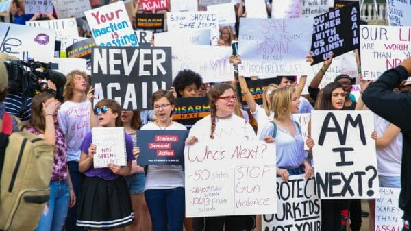 Gun control protest