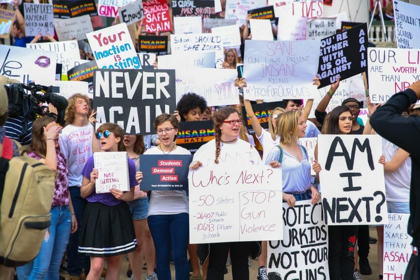 Gun control protest