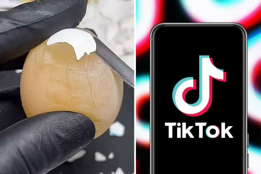 Egg peeling ASMR TikTok