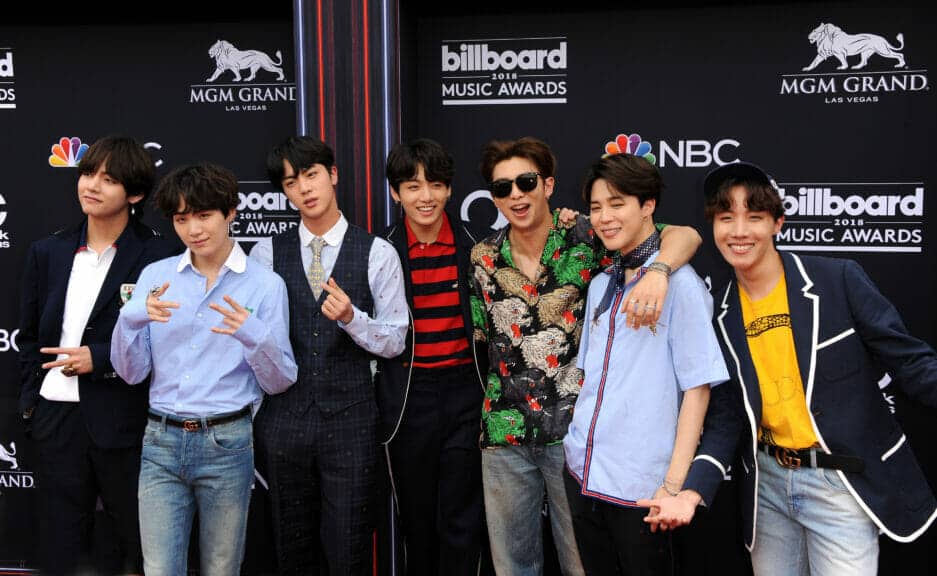 BTS at the 2018 billboard music awards.