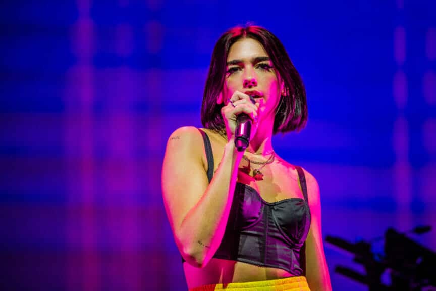 Dua Lipa performing