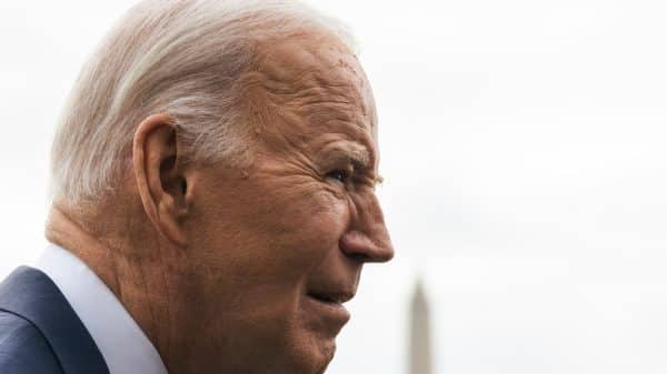 WASHINGTON, DC, USA - January 31, 2024: U.S. President Joe Biden speaks to reporters before departing on Marine One.