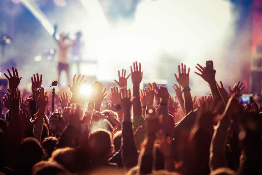 Audience at a music festival