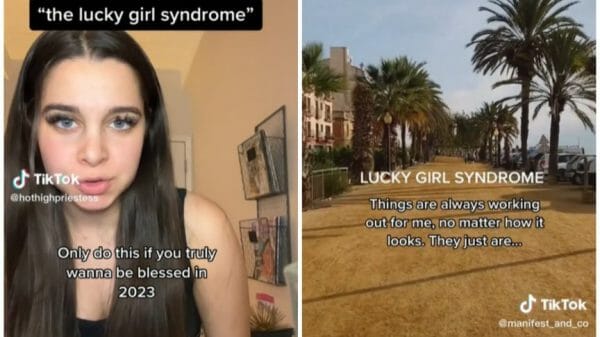 Two TikToks about Lucky Girl Syndrome