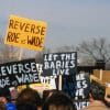 Washington DC.,USA, January 22, 1989. Hundreds of thousands of people participate in the Annual Right to Life March as it passes in front of the United States Supreme Court
