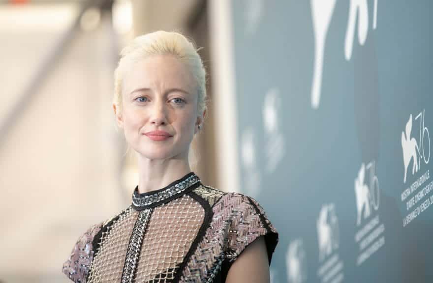 Andrea Riseborough, star of To Leslie, on red carpet(Dennis Makerenko/Shutterstock)