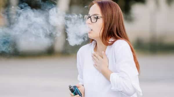 woman vaping