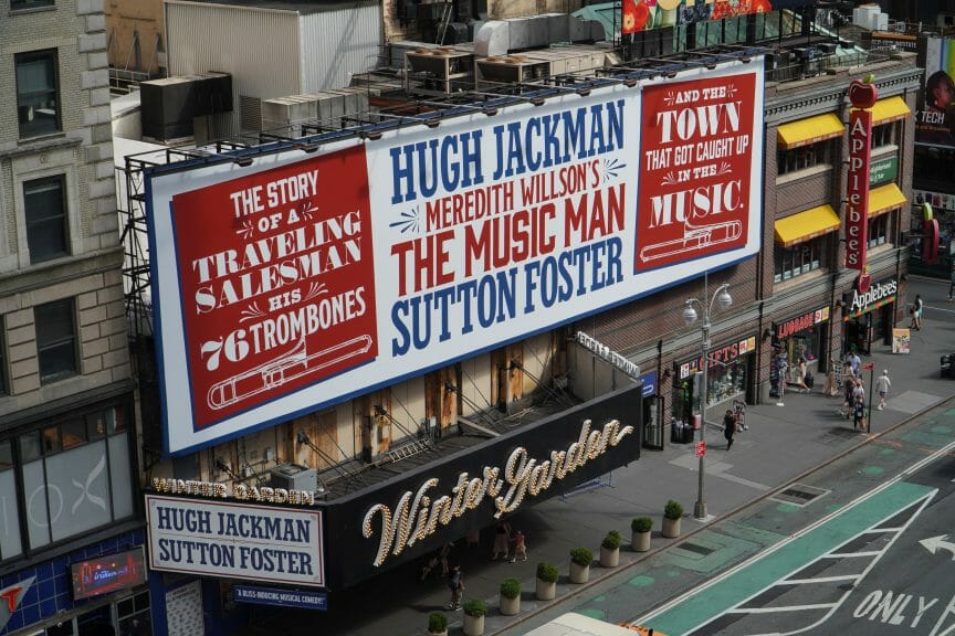 Broadway marquee for the revival of The Music Man (RockinWorks Creative/Shutterstock)