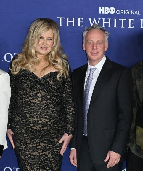 Jennifer Coolidge and Mike White, star and creator of The White Lotus (Featureflash Photo Agency/Shutterstock)