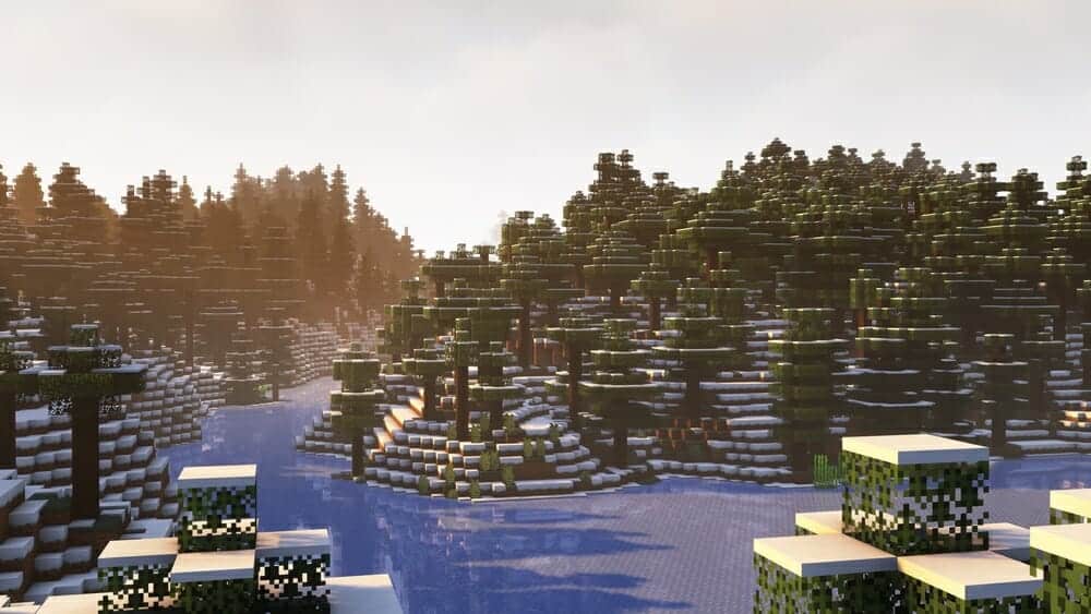 Minecraft taiga biome screenshot