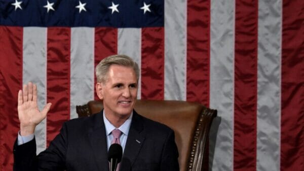 Newly elected Speaker of the US House of Representatives Kevin McCarthy
