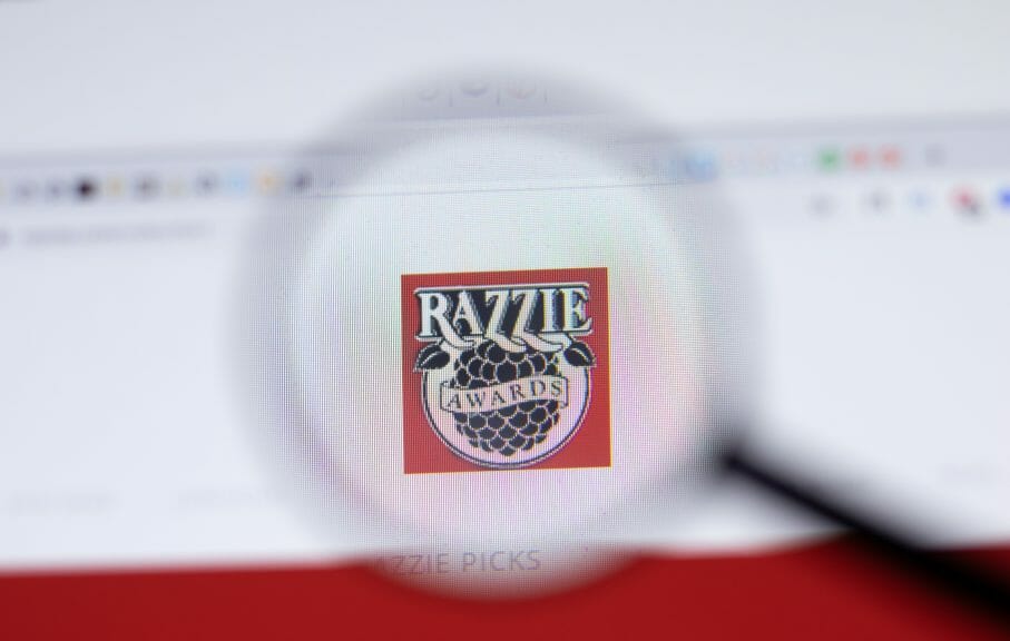 Closeup of Razzies Logo on a computer.