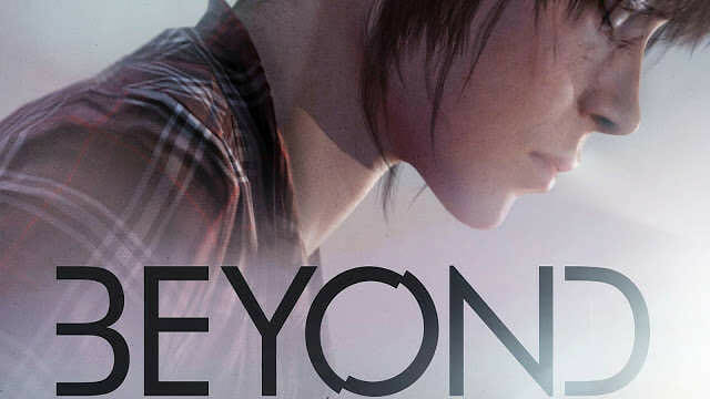 Photograph of Elliot Page as Jodie from Beyond: Two Souls facing sideways with the word "Beyond" across the bottom of the image.