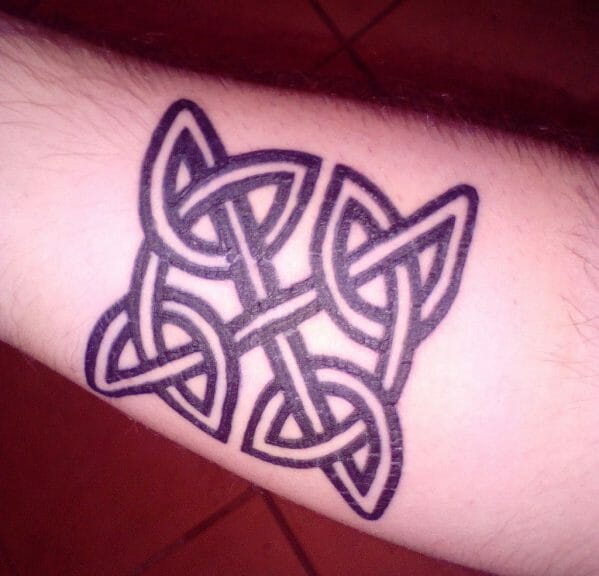 A Celtic knot tattoo