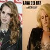 A photograph of Lana Del Rey besides her debut studio album Lana Del Ray AKA Lizzy Grant.