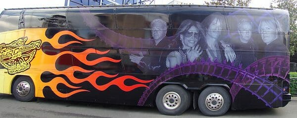 Aerosmith Tour Bus. The band is going on their farewell tour this year. (Ed Vill/Flickr)
