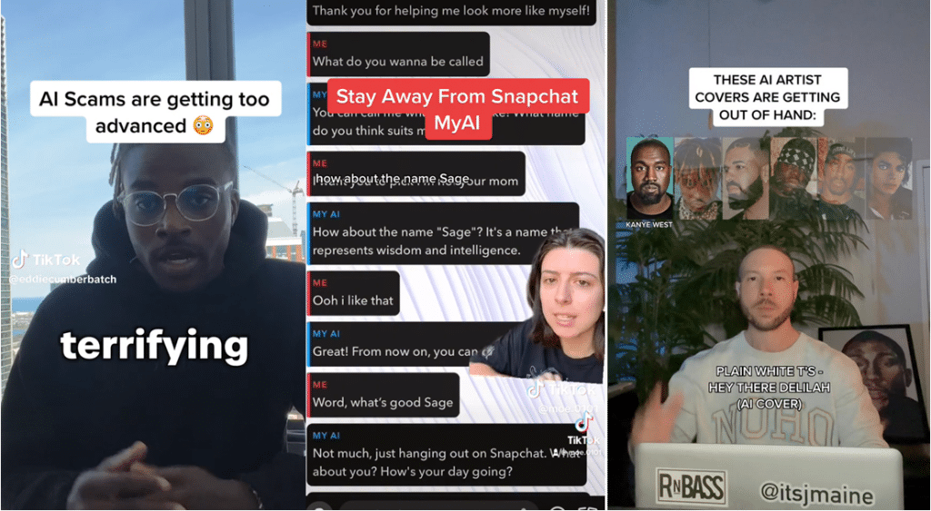 Warnings about Ai on TikTok