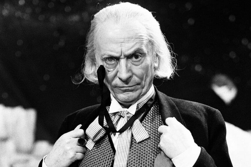 The First Doctor Staring Into the Camera