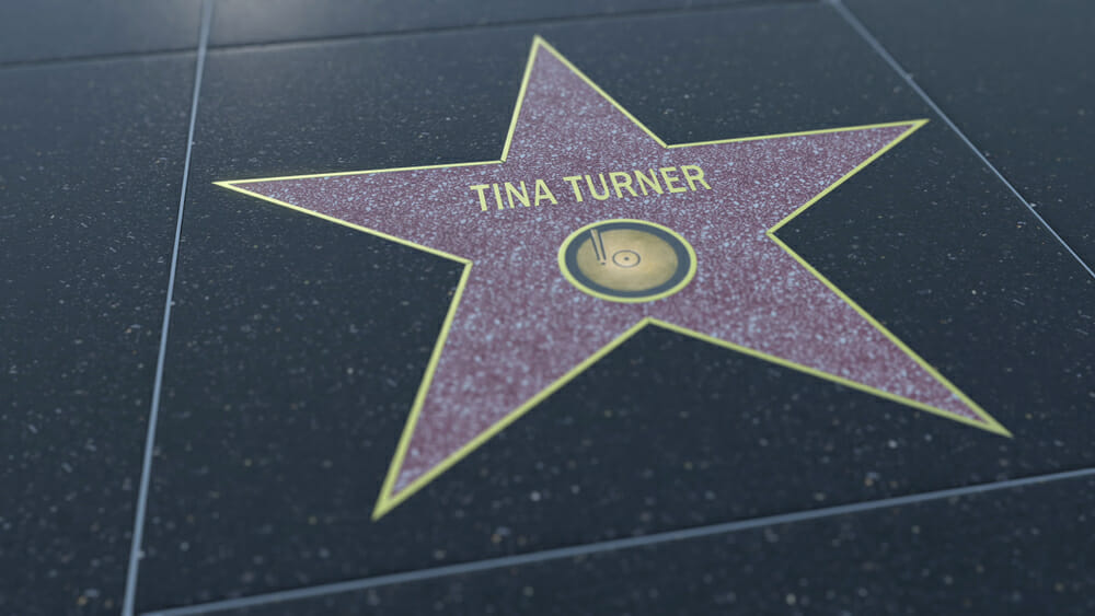 Tina Turner on the Hollywood Walk of Fame.