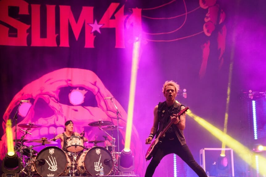 Sum 41 in concert, almost on farewell tour (Christian Bertrand/Shutterstock)