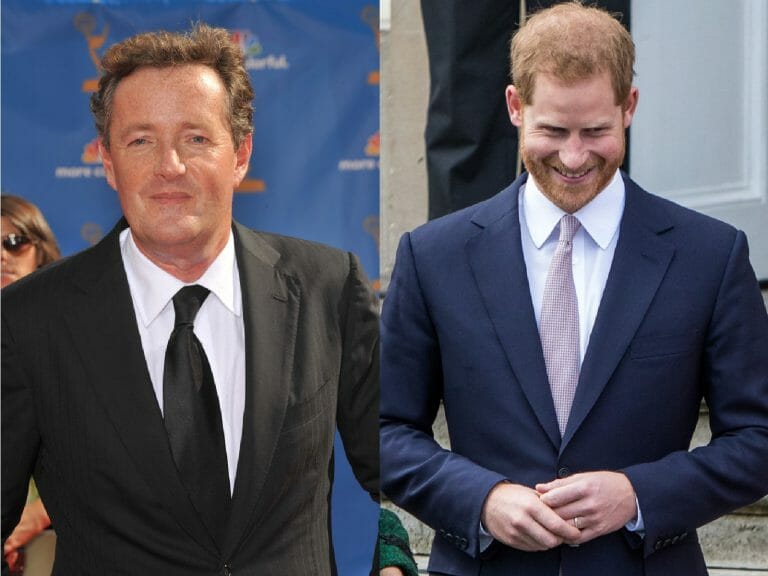 Piers Morgan (left) and Prince Harry (right)