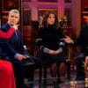 Ariana Madix, Andy Cohen, Lisa Vanderpump and Tom Sandoval during the “Vanderpump Rules” reunion. (Bravo/Nicole Weingart/Bravo)