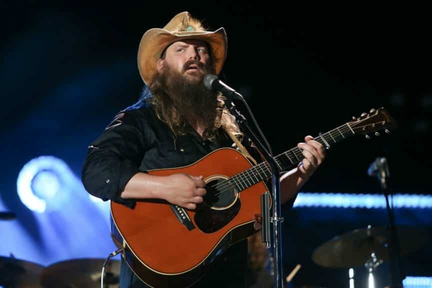 Singer Chris Stapleton performs at the 2018 CMA Fest