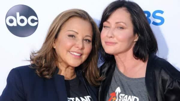 Shannen Doherty (right) at the 6th Biennial Stand Up To Cancer Telecast held at the Barkar Hangar in Santa Monica, USA on September 7, 2018.