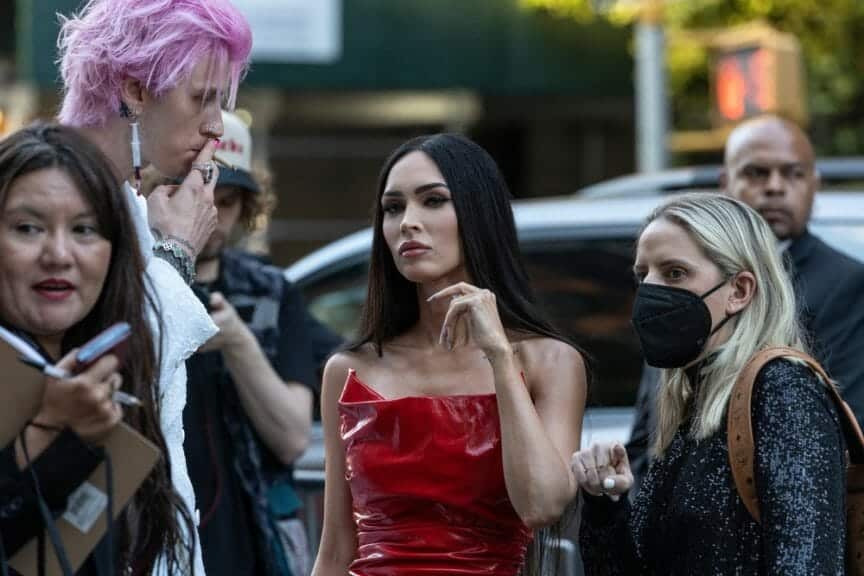 Colson Baker aka Machine Gun Kelly and Megan Fox attend North America premiere of film Taurus during Tribeca Film Festival at Beacon Theater