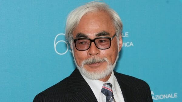 Director Hayao Miyazaki attends the 'Ponyo on the cliff by the Sea' photocall at the Piazzale del Casino during the 65th Venice Film Festival on August 31, 2008. Credit: Denis Makarenko/Shutterstock